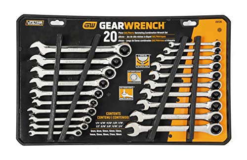 GEARWRENCH 20 Piece Ratcheting Wrench Set | SAE & Metric | 35720