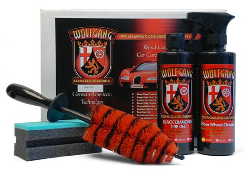 Wolfgang Uber Wheel Kit | Complete Wheel Cleaning & Detailing Set | Includes Cleaner, Brush, & Mitt | Safe for All Wheel Types | WG-6300 | 5-Piece