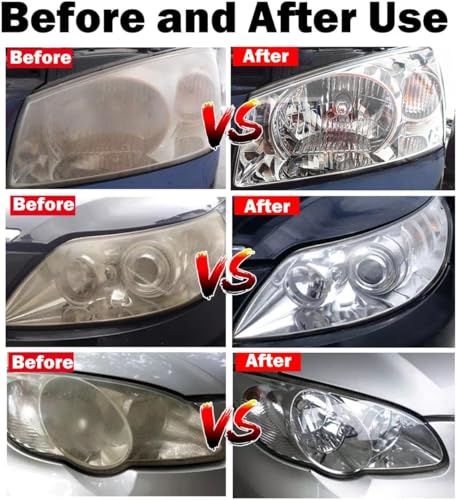 VCTSELITY Car Headlight Restoration Kit with 800g Liquid | Auto Headlight Polish Repair Kit, Atomizing Cup Headlight Vapor Renovation Tool, Scratch,Yellowed, Haze, Oxidized, Cracked - size: XL