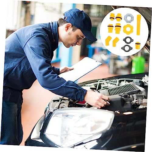 Luxshiny 15-Piece Spill Proof Radiator Coolant Filling Funnel Kit Automotive Coolant System Tool Anti-Spill Design for Efficient Fluid Transfer and Leak Prevention