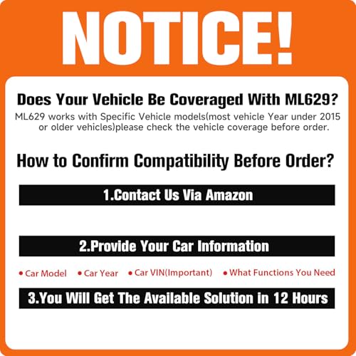 Autel MaxiLink ML629 Automotive OBD2 Scanner, 2026 Newer Model Upgraded of AL619, ML619, AL519, Car Code Reader Check Engine ABS SRS Transmission Diagnostic Scan Tool, Auto VIN, Ready Test, DTC Lookup