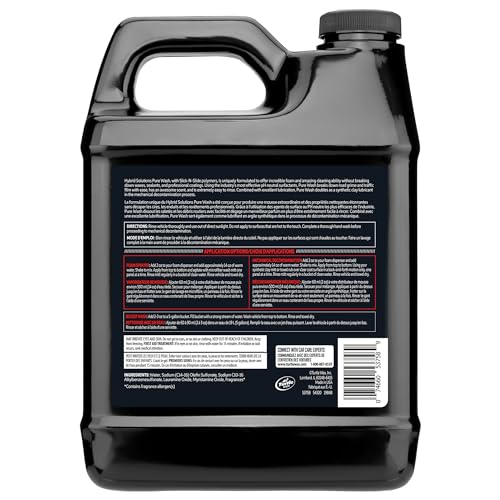 Turtle Wax Hybrid Solutions Pure Wash,pH Neutral Extreme Foaming Car Wash Soap,Bucket or Foam Cannon Application,Won't Strip Waxes or Coatings,Clay Bar Lubricant,Spot-Free Clean,64 fl oz,(Pack of 2) - size: 64 Fl Oz (Pack of 2)