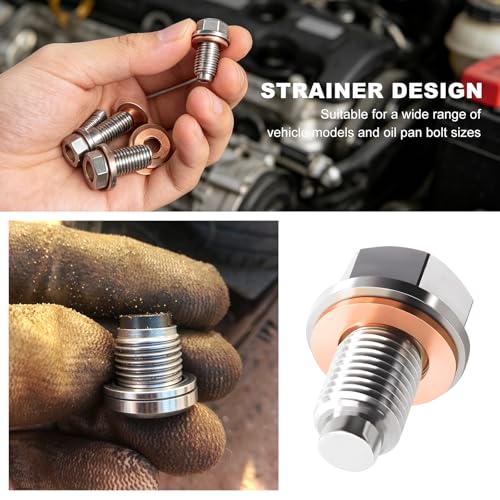 105 PCS Car Oil Drain Plug Gaskets Assortment, ID M10 M12 M14 M16 M18 M20 Engine Crush Washers, Portable Oil Drain Plugs Washer Replacement Kit for Most Vehicles, Car Accessories