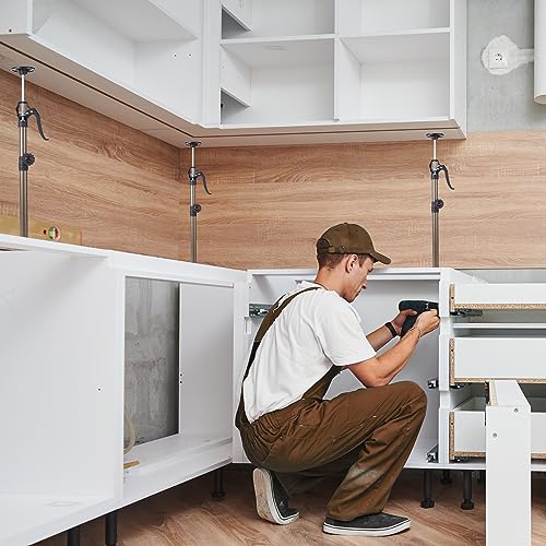 MANQO Cabinet Jack for Installing Cabinet,Adjustable Support Pole,3rd Hand Support System,Extend from 19.29 inch to 43.30 inch,Supports up to 132lbs for Drywall 2Pcs Set (Patent Design) - size: 19.29"-43.30" 2pc