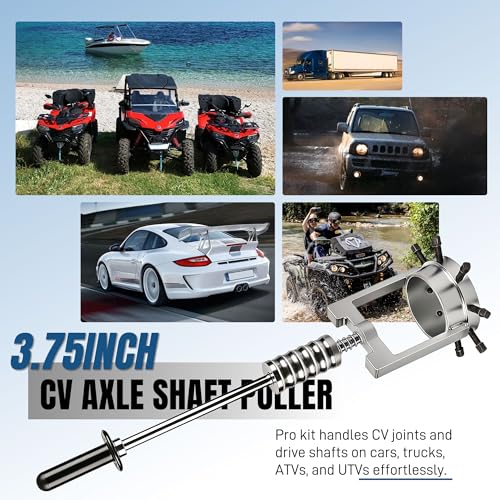 3.75” CV Axle Removal Tool, Sliding Hammer Puller, 8 Bolts | Carbon steel, Stable and Easy Remove, Thickened Axle Puller Fits Cars, Trucks, ATVs, and UTVs