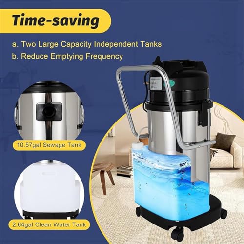 Commercial Carpet Steam Cleaner, Spray & Extract Function, 3 in 1 Portable Ex-Tractor for Car Detailing | Stainless Steel Body Carpet/Sofas Cleaner Machine Ultimate Cleaning Power 30L - color: 30l
