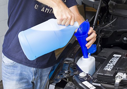 FloTool Automotive Funnel for Gas, Oil, Transmission, Coolant and Other Fluids, with Spill Saver Splash Guard & Multi-Purpose Use (10701)