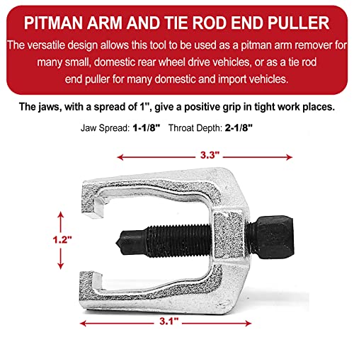 FEXON 5pcs Front End Service Tool 5-in-1 Ball Joint Separator | Pitman Arm Puller Tie Rod Set for Service Splitter Removal Kit