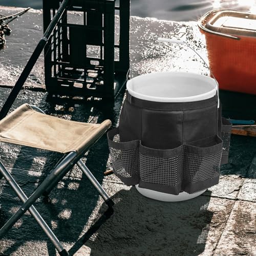 iplusmile Bucket Tool Organizer Multi-Pocket Design for Car Wash and Fishing Supplies Bucket Bag Storage for Outdoor Activities