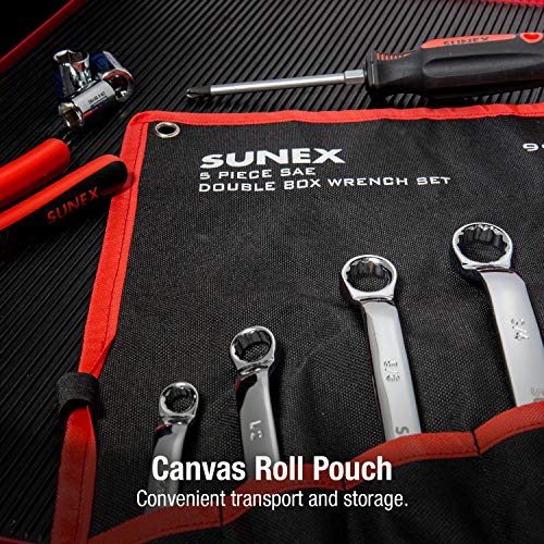 Sunex 9950 SAE Double Box Wrench Set, 5 Piece - style: SAE Double Box Wrench Set
