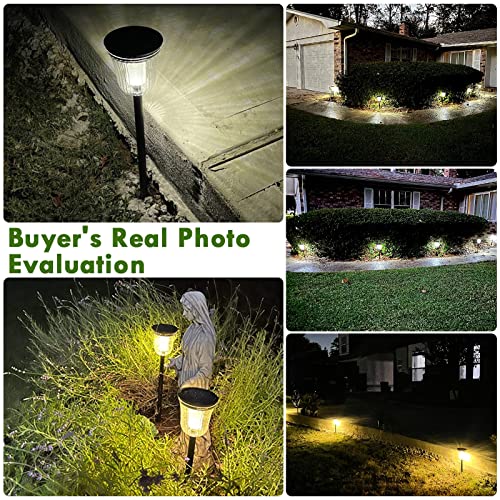 Solar Pathway Lights Super Bright 200 lumens with 2-in-1 Warm White and Daylight Modes, Solar Lights Outdoor Waterproof for Yard, Path, Sidewalk, Driveway or Walk Way Light(2 Pack) - size: 2 Pack-200 Lumen