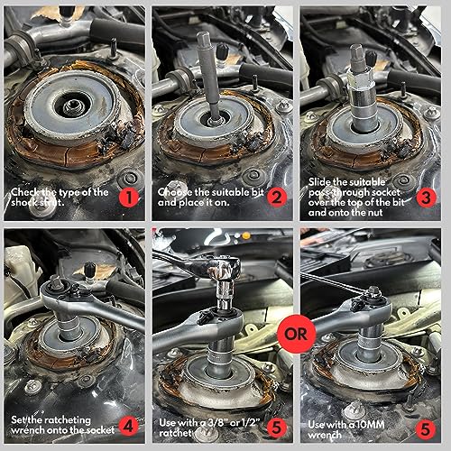 BILITOOLS Suspension Tool, Spring Compressor Tool with Strut Nut Tool Kit