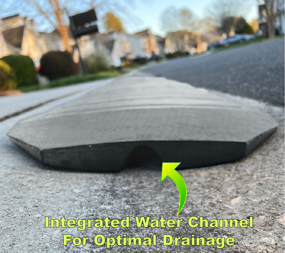 – Gray Color – Driveway Curb Ramps – Low Profile Car Ramps – 3 Piece Expandable Set – Made from Heavy Duty Recycled Rubber – Eliminate Scraping and Damage On Your Car Truck RV (Gray) - color: Gray