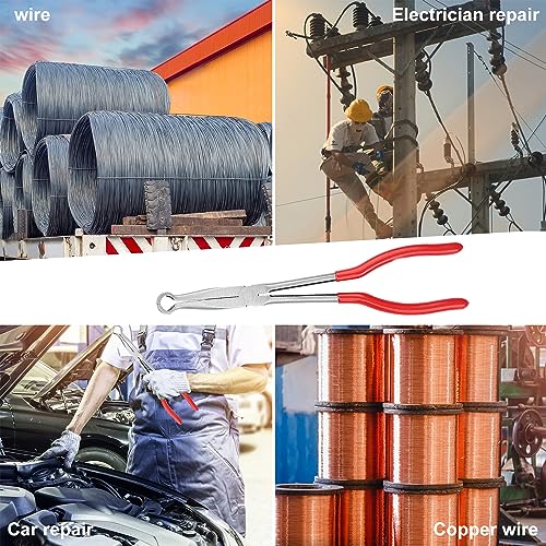 5 PCS Long Reach Hose Grip Pliers, Long Needle Nose Pliers For Steel Wire, Copper Wire, Iron Wire, Car Maintenance, Home Appliance Maintenance, And Electrician Maintenance,by GENHAKON - size: 5 PCS