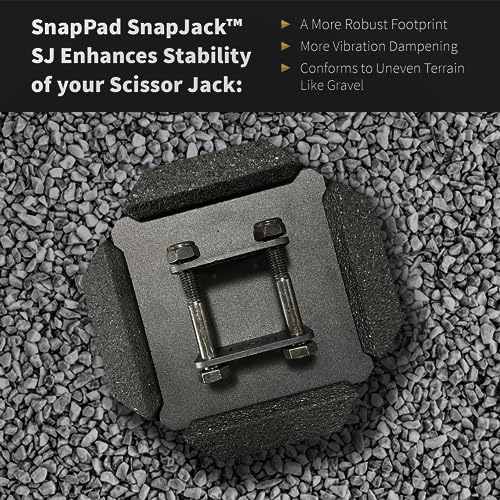 SnapPad SnapJack™ SJ (Pack of 2) | Two-Point Trailer Jack Stands Featuring 5.5" Metal Foot | Adds 61% Additional Surface Area, 3.79 lbs. Per Pad & 7.25" Total Width | Must-Have RV Accessories - size: SnapJack 2PK