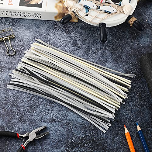 78 Pieces Plastic Welding Rods, 1/8 Inch Diameter (3mm) Round Sticks, PU PP ABS PE TPO PA PC 7 Types of Plastic Welding Repair Rods Strips Kit for Car Bumpers Daily Repair, 7.9 Inch