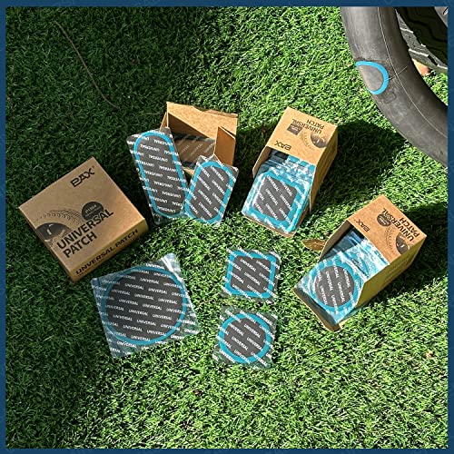 PAX 30 Pcs 42mm Round Universal Tube and Tire Repair Patches, for Radial and Bias Tires, Motorcycle, Automobile, Truck, Agricultural Vehicles, BMX, ATVs, River Floating, Inflatable Rubber - size: 42mm