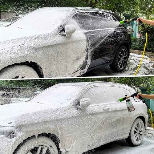 BEAR FORCE Innovative Pressure Washer Foam Cannon Pro+ (Thicker Suds, 3 Times of Life), 2026 Car Wash Snow Foam Blaster with One-Click Disassembly Technology + 1/4" Quick Plug, 34oz Bottle - color: Brass Foam Cannon