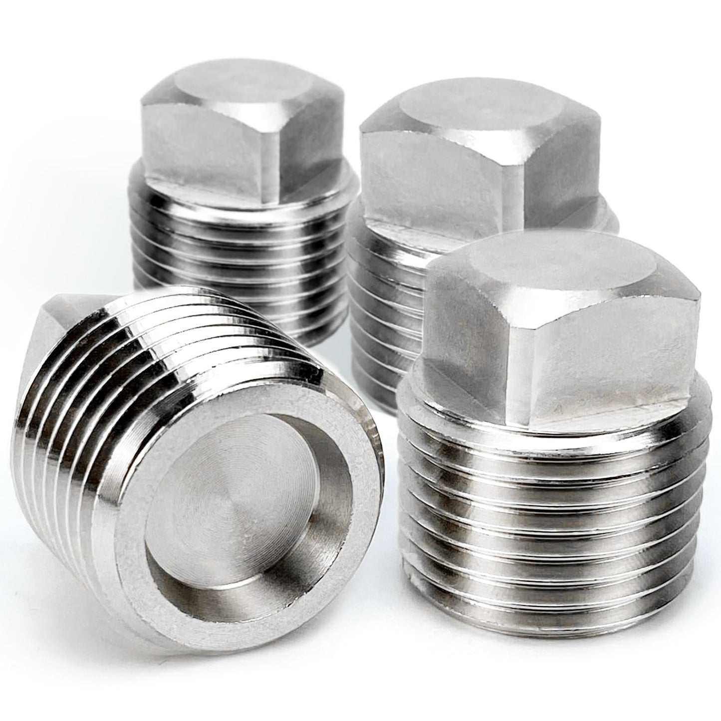 HAPDEN 316 Stainless Steel Boat Plugs 1/2 inch Npt Boat Drain Plug, 4 Pack Garboard Drain Plug Boat Drain Plug Fits Most Boat Hulls - color: Silver
