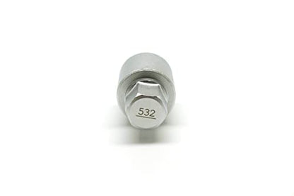 TEMO 532 Wheel Lock Nut Screw Removal Key Anti-Theft Lugnut Socket S3056 for Vw Audi Vag Volkswagen Vehicles - size: Model 532 (1 Piece)