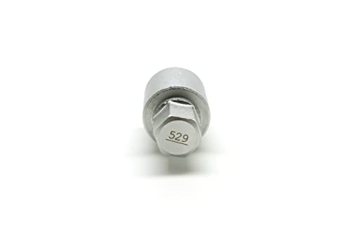 TEMO 529 Wheel Lock Nut Screw Removal Key Anti-Theft Lugnut Socket S3056 for Vw Audi Vag Volkswagen Vehicles - size: Model 529 (1 Piece)