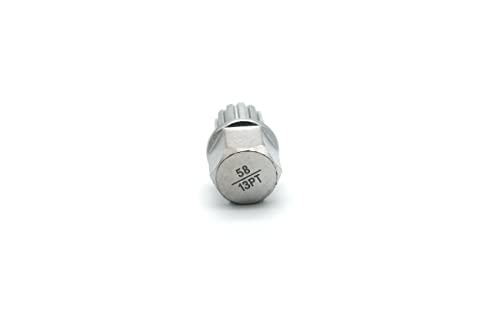 TEMO 58/13Pt Anti-Theft Wheel Lock Lug Nut Removal Socket Key for Vw Audi | Wheel Lock Nut Socket Adapter | Anti-Theft Screw Remover Repair Tool | Tyre Fitting, Garage Repair, Tire Change - size: 58/13PT