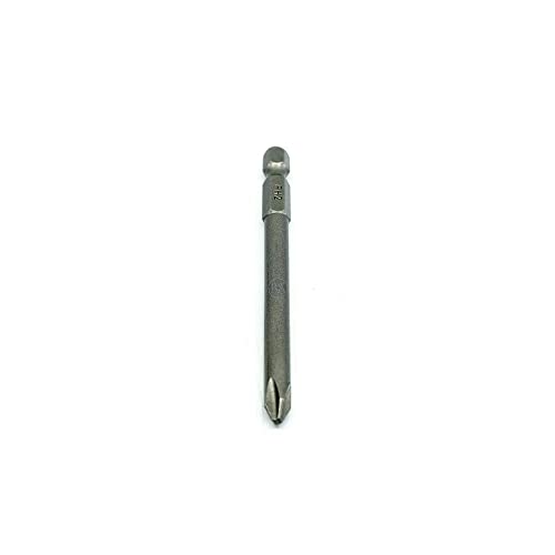 Benchmark Abrasives 1/4 Inch Hex Anti Slip Phillips Insert Screw Head Screwdriver Bits, Rotary Drill Bits for Repairing Electronics, Automotive Parts, Furniture (50 Pack) - (PH2 x 3-1/2") - size: PH2 x 3-1/2"