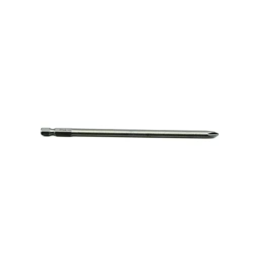 Benchmark Abrasives 1/4 Inch Hex Anti Slip Phillips Insert Screw Head Screwdriver Bits, Rotary Drill Bits for Repairing Electronics, Automotive Parts, Furniture (50 Pack) - (PH2 x 6") - size: PH2 x 6"