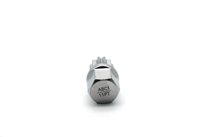 TEMO Abc1/11Pt Wheel Lock Lugnut Anti-Theft Lug Nut Screw Removal Key Socket S3057 for Vw Audi - size: ABC1/11PT