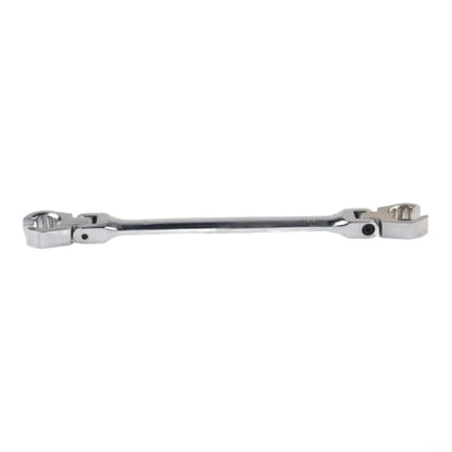 6PCS Flexible Head Flare Nut Wrench Set, 12-Point Metric Double-End Spanners (9-21mm), Chrome Vanadium Steel for Automotive & HVAC