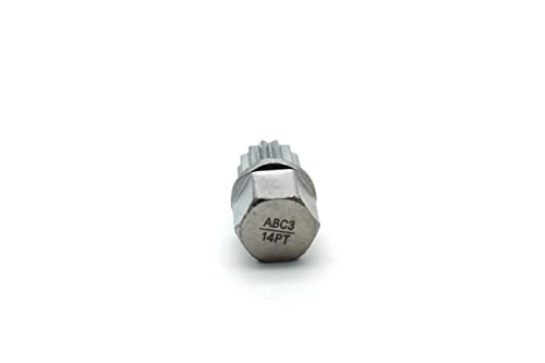 TEMO Abc3/14Pt Wheel Lock Lugnut Anti-Theft Lug Nut Screw Removal Key Socket S3057 for Vw Audi - size: ABC3/14PT