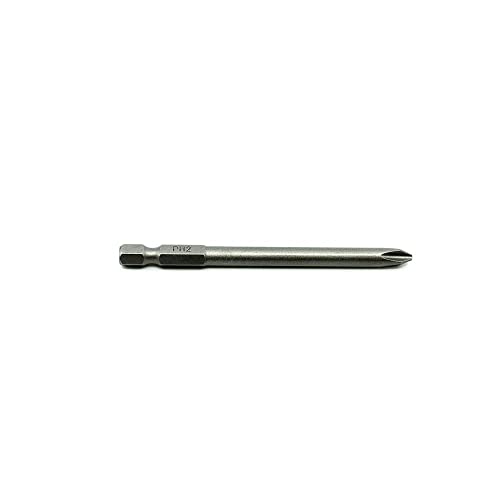 Benchmark Abrasives 1/4 Inch Hex Anti Slip Phillips Insert Screw Head Screwdriver Bits, Rotary Drill Bits for Repairing Electronics, Automotive Parts, Furniture (50 Pack) - (PH2 x 3-1/2") - size: PH2 x 3-1/2"