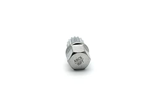 TMAX Abc5/16Pt Anti-Theft Wheel Lock Lug Nut Removal Socket Key for Vw Audi | Wheel Lock Nut Socket Adapter | Anti-Theft Screw Remover Repair Tool | Tyre Fitting, Garage Repair, Tire Change - size: ABC5/16PT