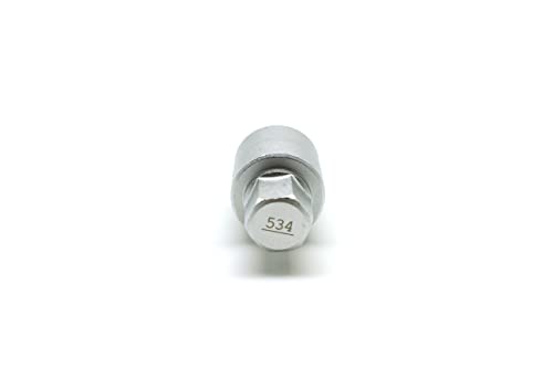 TMAX 534 Wheel Lock Nut Screw Removal Key Anti-Theft Lugnut Socket S3056 for Vw Audi Vag Volkswagen Vehicles - size: 534