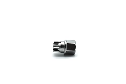 TMAX Abc1/11Pt Anti-Theft Wheel Lock Lug Nut Removal Socket Key for Vw Audi | Wheel Lock Nut Socket Adapter | Anti-Theft Screw Remover Repair Tool | Tyre Fitting, Garage Repair, Tire Change - size: ABC1/11PT