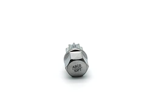 TEMO Abc0/10Pt Anti-Theft Wheel Lock Lug Nut Removal Socket Key for Vw Audi | Wheel Lock Nut Socket Adapter | Anti-Theft Screw Remover Repair Tool | Tyre Fitting, Garage Repair, Tire Change - size: ABC0/10PT