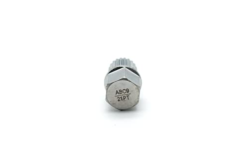 TEMO Abc9/21Pt Anti-Theft Wheel Lock Lug Nut Removal Socket Key for Vw Audi | Wheel Lock Nut Socket Adapter | Anti-Theft Screw Remover Repair Tool | Tyre Fitting, Garage Repair, Tire Change - size: ABC9/21PT