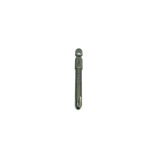 Benchmark Abrasives 1/4 Inch Hex Anti Slip Phillips Insert Screw Head Screwdriver Bits, Rotary Drill Bits for Repairing Electronics, Automotive Parts, Furniture (50 Pack) - (PH3 x 2-3/4") - size: PH3 x 2-3/4"