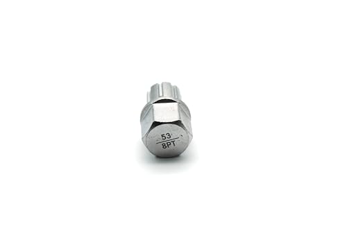 TEMO 53/8Pt Anti-Theft Wheel Lock Lug Nut Removal Socket Key for Vw Audi | Wheel Lock Nut Socket Adapter | Anti-Theft Screw Remover Repair Tool | Tyre Fitting, Garage Repair, Tire Change - size: 53/8PT