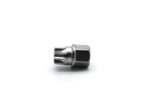 TMAX Abc0/10Pt Anti-Theft Wheel Lock Lug Nut Removal Socket Key for Vw Audi | Wheel Lock Nut Socket Adapter | Anti-Theft Screw Remover Repair Tool | Tyre Fitting, Garage Repair, Tire Change - size: ABC0/10PT