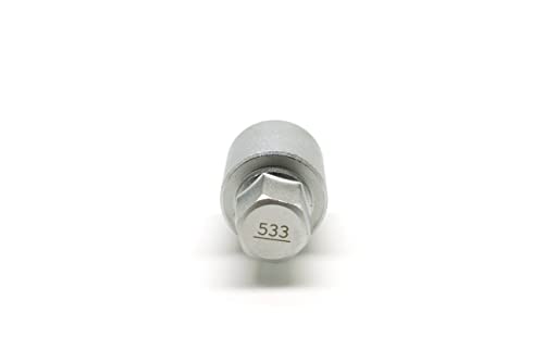 TEMO 533 Wheel Lock Nut Screw Removal Key Anti-Theft Lugnut Socket S3056 for Vw Audi Vag Volkswagen Vehicles - size: Model 533 (1 Piece)