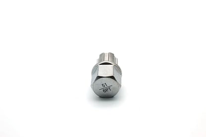 TEMO 51/6Pt Anti-Theft Wheel Lock Lug Nut Removal Socket Key for Vw Audi | Wheel Lock Nut Socket Adapter | Anti-Theft Screw Remover Repair Tool | Tyre Fitting, Garage Repair, Tire Change - size: 51/6PT