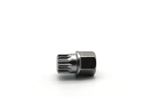 TEMO Abc3/14Pt Anti-Theft Wheel Lock Lug Nut Removal Socket Key for Vw Audi | Wheel Lock Nut Socket Adapter | Anti-Theft Screw Remover Repair Tool | Tyre Fitting, Garage Repair, Tire Change - size: ABC3/14PT