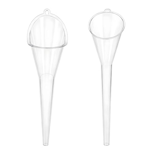 2 PCS Oil Funnel, Multi-Purpose Plastic Long Neck Oil Funnel, Automotive Use Funnels for Filling Oils Lubricants Water Diesel, Kitchen Funnels for Filling Bottles Jars (Transparent，L+S) - color: Transparent，L+S, 2 PCS