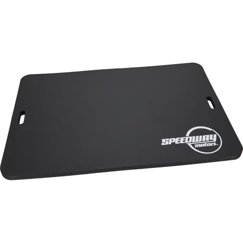 Large Foam Work Mat and Kneeling Pad for Garage or Racing Pits | 1in Thick Foam Cushions Back Knees Elbows, 46x30in Large Surface for Work Area, Built In Handles for Easy Carry