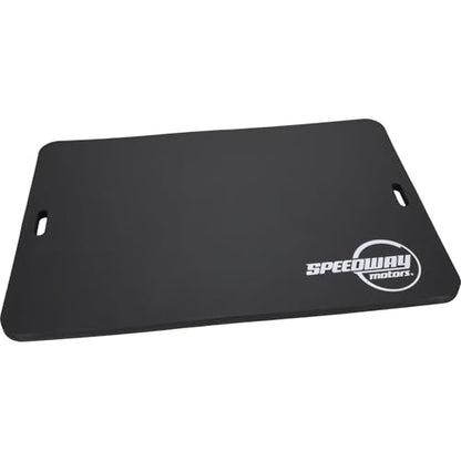 Large Foam Work Mat and Kneeling Pad for Garage or Racing Pits | 1in Thick Foam Cushions Back Knees Elbows, 46x30in Large Surface for Work Area, Built In Handles for Easy Carry
