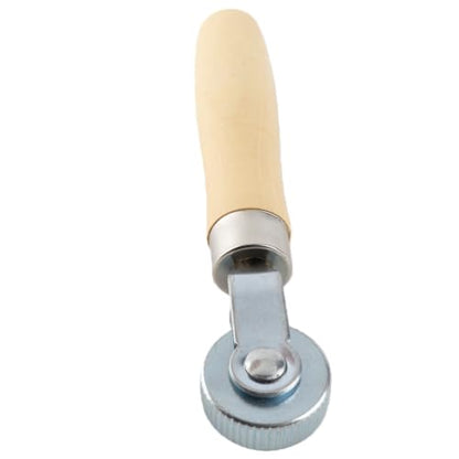 EVGATSAUTO Patch Tire Repair Tool, Car Auto Wheel Wooden Handle Patch Tire Repair Stitcher Ball Bearing Roller Repair Tube Stitch Puncture Tool (Middle)
