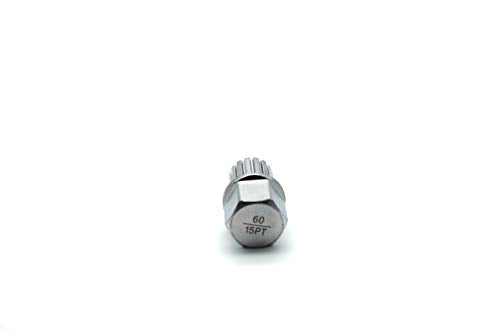 TEMO 60/15Pt Wheel Lock Lugnut Anti-Theft Lug Nut Screw Removal Key Socket S3057 for Vw Audi - size: 60/15PT