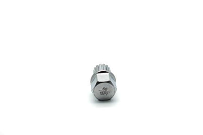 TEMO 60/15Pt Wheel Lock Lugnut Anti-Theft Lug Nut Screw Removal Key Socket S3057 for Vw Audi - size: 60/15PT