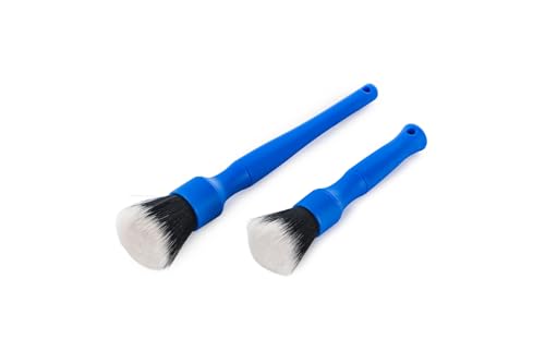 Detail Factory - Synthetic Detailing Brush Set - Ultra-Soft Interior Car Cleaning Brushes for, Screens, Emblems, & Tight Spaces - Blue - color: Blue